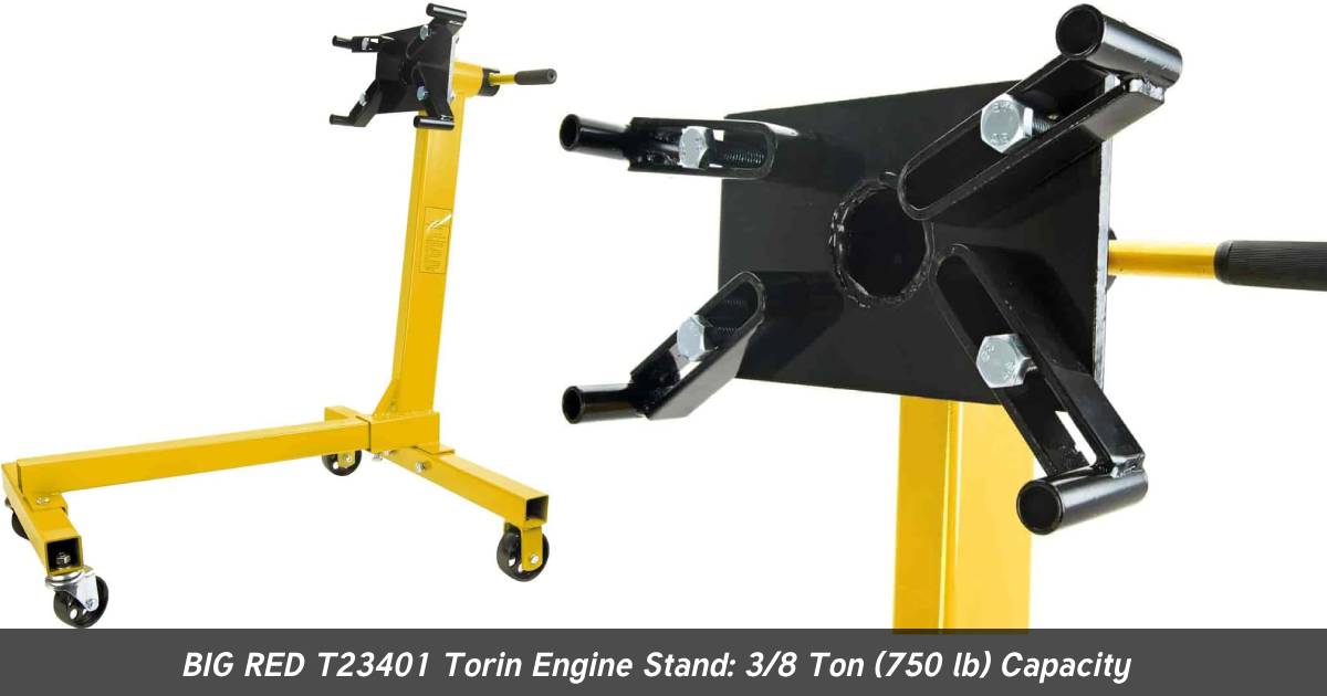 JEGS 80040 Red Engine Stand 1000 LBS Capacity