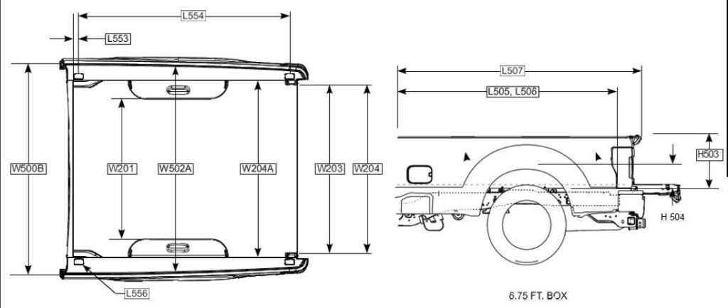 Ford F250 6.75 Ft Bed Tonneau Cover