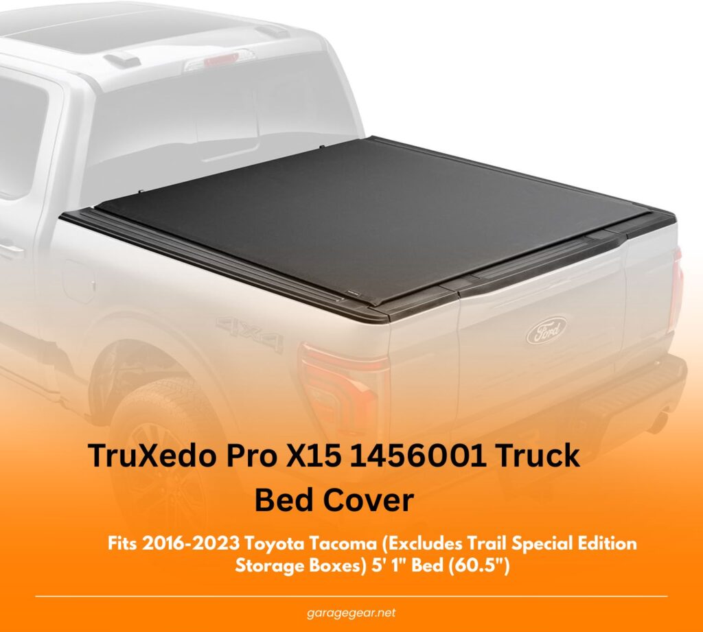 RealTruck TruXedo Pro X15 Soft Roll Up Truck Bed Tonneau Cover | 1456001 | Fits 2016-2023 Toyota Tacoma (Excludes Trail Special Edition Storage Boxes) 5' 1" Bed (60.5")
