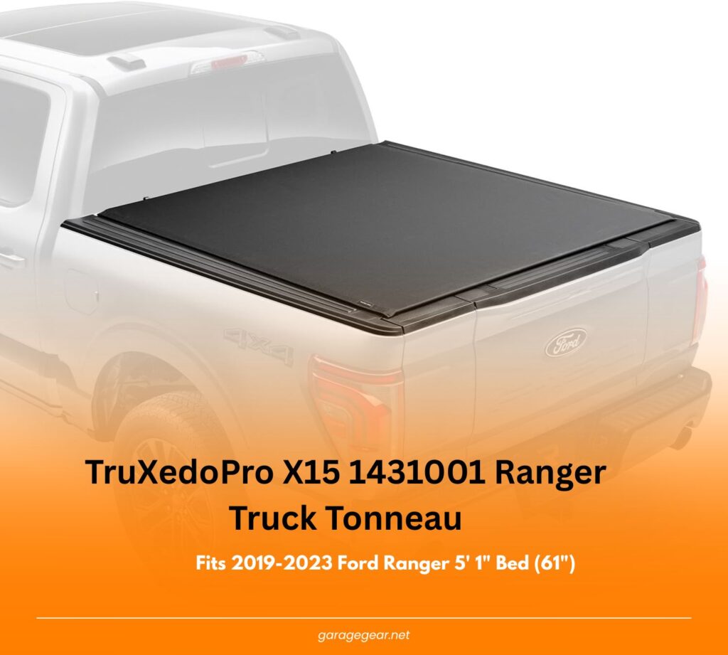 RealTruck TruXedo Pro X15 Soft Roll Up Truck Bed Tonneau Cover | 1431001 | Fits 2019-2023 Ford Ranger 5' 1" Bed (61")
