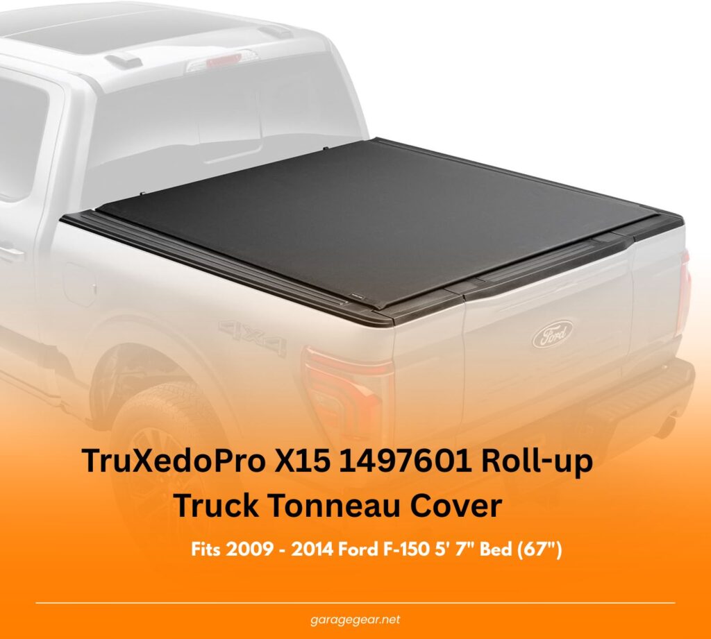RealTruck TruXedo Pro X15 Soft Roll Up Truck Bed Tonneau Cover | 1497601 | Fits 2009 - 2014 Ford F-150 5' 7" Bed (67")
