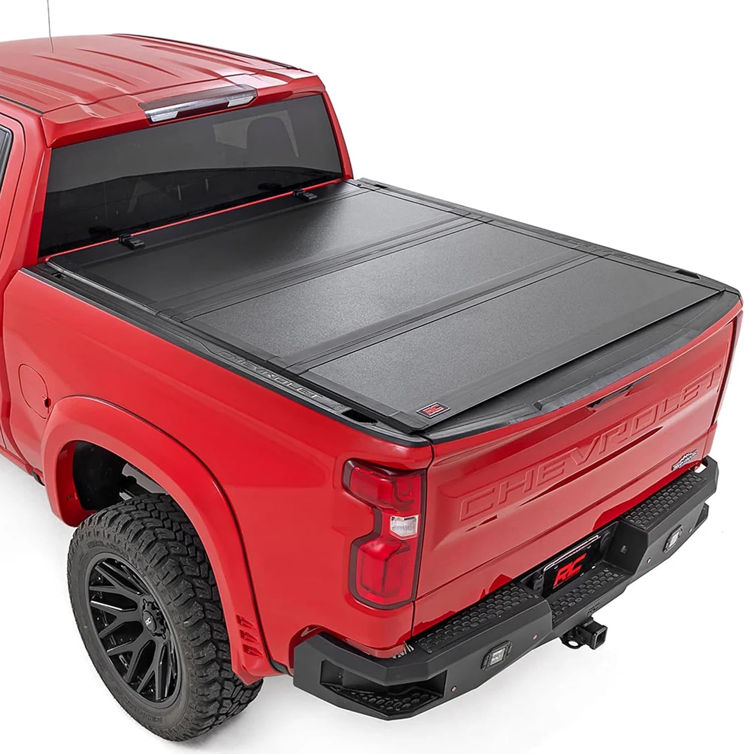 Rough Country Hard Tri-Fold Flip Up Tonneau Cover 49120580 for GMC Sierra 1500