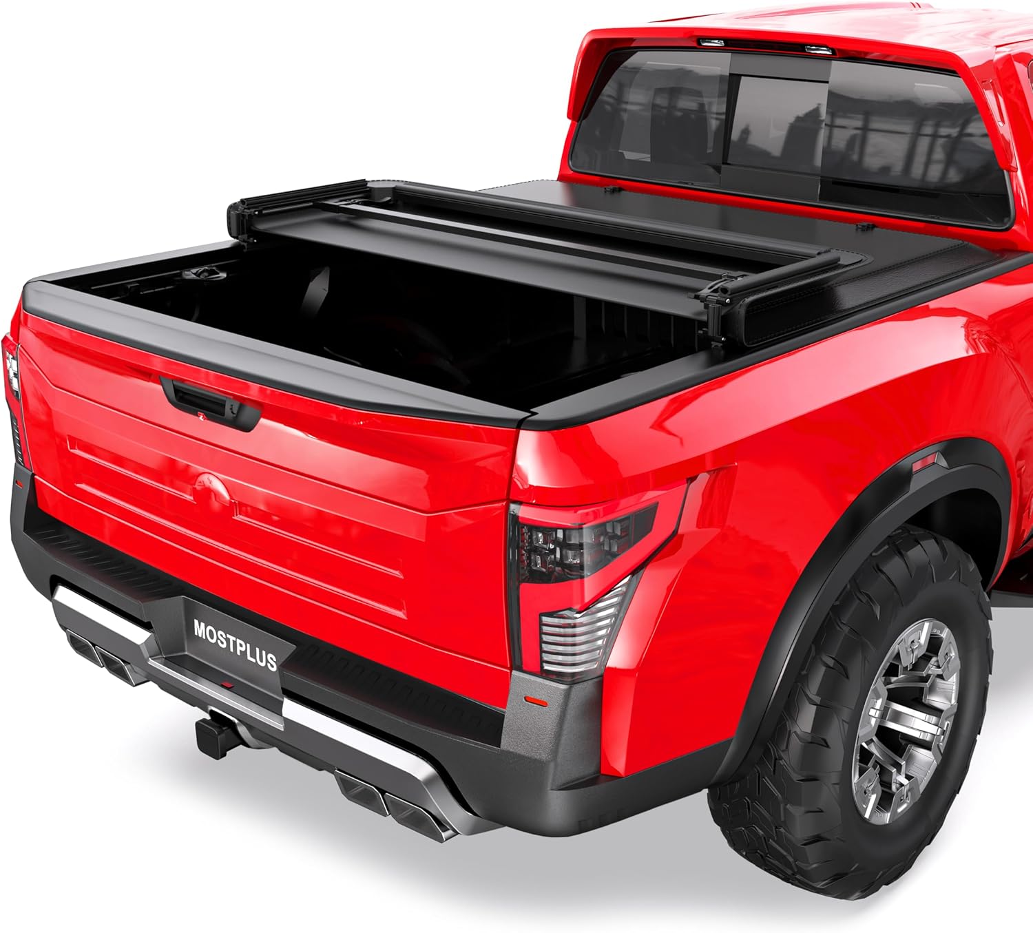 MOSTPLUS Soft Tri-Fold Tonneau Cover for 2017 Nissan Frontier 5' (60") Bed | Fits 2005–2026