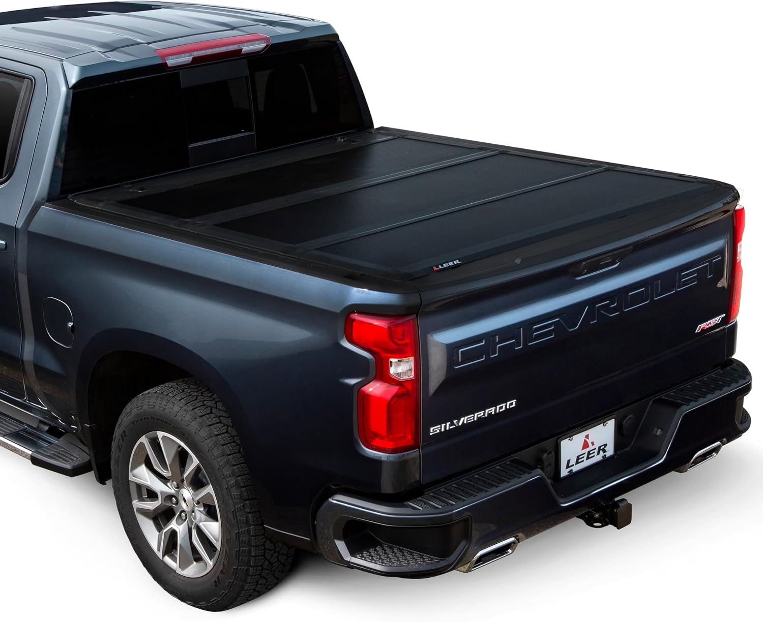LEER HF350M Hard Tri-Fold Low-Profile Tonneau Cover 631300 for GMC Sierra 1500